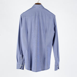 Stenstrom Navy & White Striped Jersey Dress Shirt 5