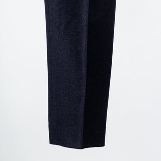 Informale Navy T010 Easy Trouser - Wool, Cotton, Merino, Relaxed Fit, Knit - View 6