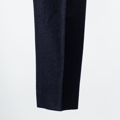 Informale Navy T010 Easy Trouser - Wool, Cotton, Merino, Relaxed Fit, Knit - View 6