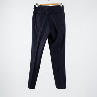 Informale Navy T010 Easy Trouser - Wool, Cotton, Merino, Relaxed Fit, Knit - View 5