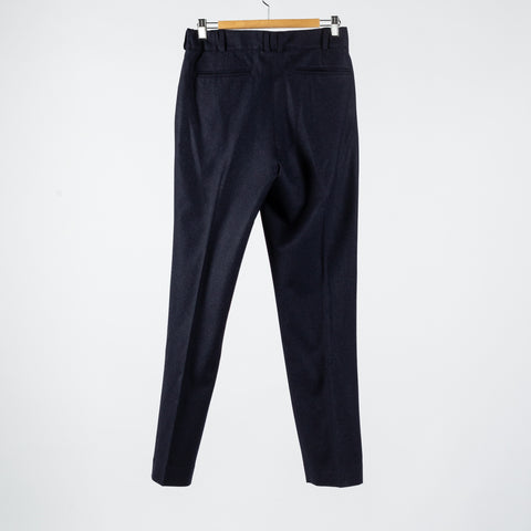 Informale Navy T010 Easy Trouser - Wool, Cotton, Merino, Relaxed Fit, Knit - View 5