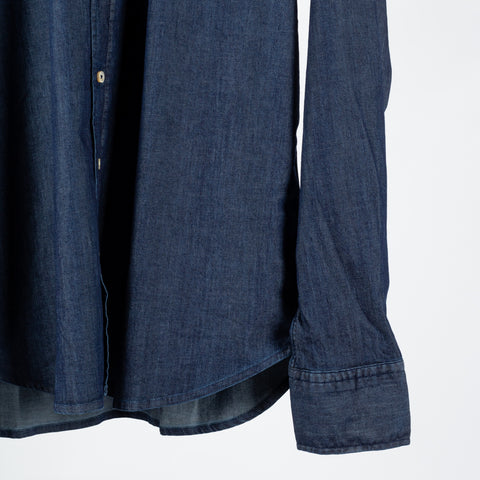 Stenstrom Dark Blue Denim Jersey Dress Shirt 4