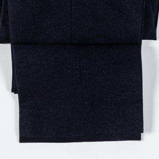 Informale Navy T010 Easy Trouser - Wool, Cotton, Merino, Relaxed Fit, Knit - Alternate View