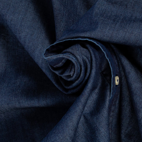 Stenstrom Dark Blue Denim Jersey Dress Shirt 8