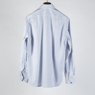 Stenstrom Light Blue Checked Oxford Dress Shirt 5