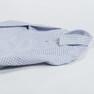 Stenstrom Light Blue Checked Oxford Dress Shirt 8