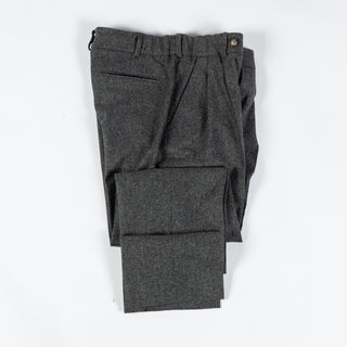 Informale Grey T010 Easy Trouser - Navy, Wool, Cotton, Merino, Relaxed Fit - View 10