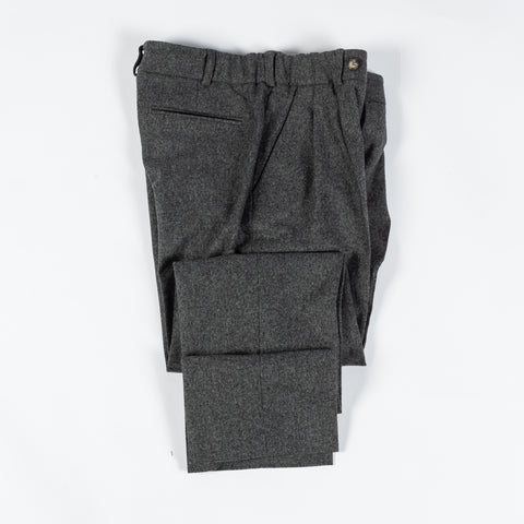 Informale Grey T010 Easy Trouser - Navy, Wool, Cotton, Merino, Relaxed Fit - View 10