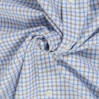 Stenstrom Light Blue Checked Oxford Dress Shirt 2