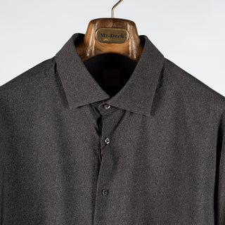 Stenstrom Charcoal Twill Jersey Dress Shirt 7