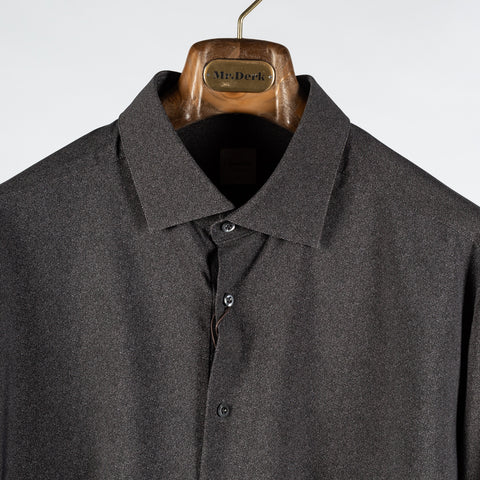 Stenstrom Charcoal Twill Jersey Dress Shirt 7