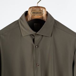 Stenstrom Olive Green Jersey Dress Shirt 7