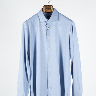 Stenstrom Blue Twill Jersey Dress Shirt 6