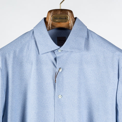 Stenstrom Blue Twill Jersey Dress Shirt 7