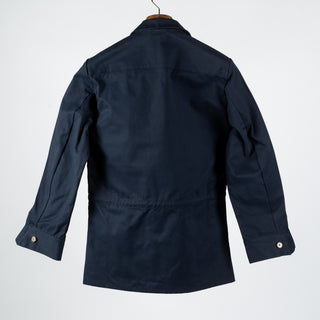 Informale Navy J002 Jungle Jacket - White, Wool, Cotton, Merino, Tailored Fit - View 5