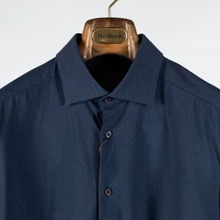 Stenstrom Navy Twill Jersey Dress Shirt 7