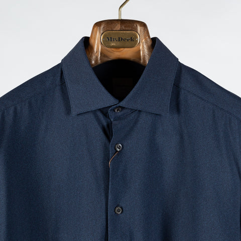 Stenstrom Navy Twill Jersey Dress Shirt 7