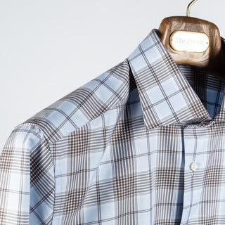 Stenstrom Blue Checked Twill Dress Shirt 3