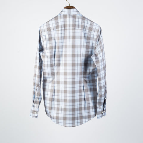 Stenstrom Blue Checked Twill Dress Shirt 4