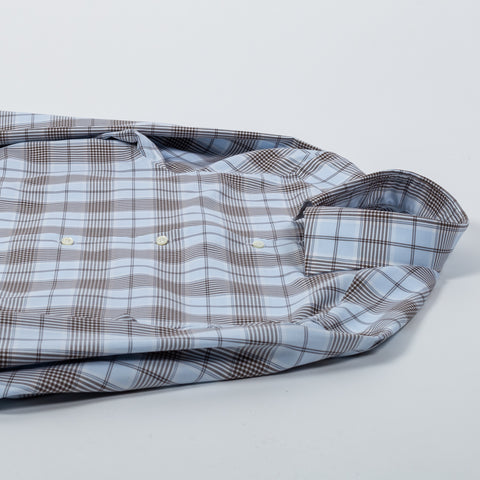 Stenstrom Blue Checked Twill Dress Shirt 8