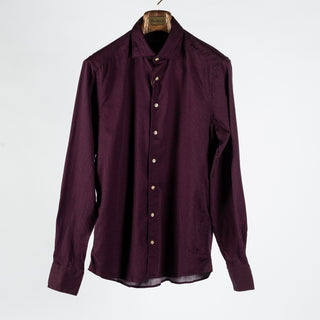Stenstroms Dark Red Oxford Jersey Dress Shirt 1