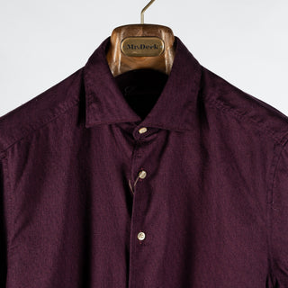 Stenstroms Dark Red Oxford Jersey Dress Shirt 7