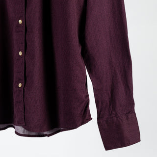 Stenstroms Dark Red Oxford Jersey Dress Shirt 4