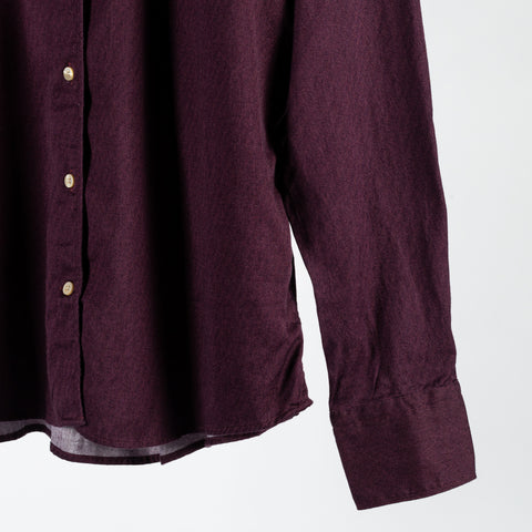 Stenstroms Dark Red Oxford Jersey Dress Shirt 4