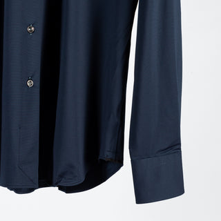Xacus Navy Active Dress Shirt - Stretch - Back View