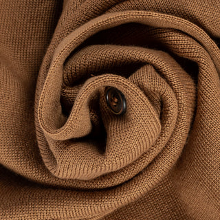 Gran Sasso Camel 5 Button Wool Vest - Wool, Merino, Made In Italy - Alternate View
