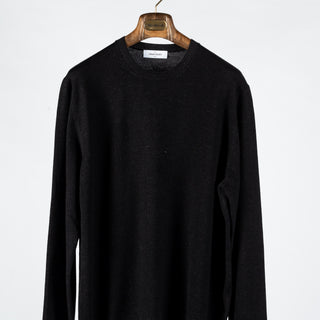 Gran Sasso Black Wool Crewneck Sweater - Wool, Italian, Knit, Made In Italy - View 6