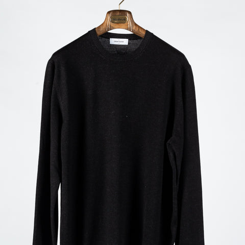 Gran Sasso Black Wool Crewneck Sweater - Wool, Italian, Knit, Made In Italy - View 6