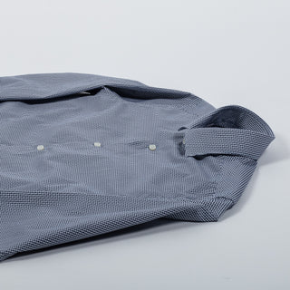Xacus White & Dark Blue Patterned Dress Shirt 8