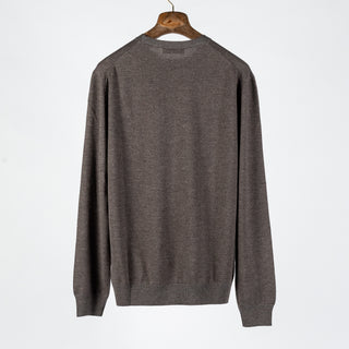 Gran Sasso Brown Wool Crewneck Sweater - Wool, Italian, Knit, Made In Italy - View 5