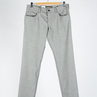 Alberto TwoTone Light Grey Ceramica Pipe Trousers 3