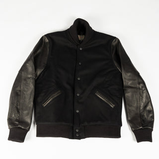 Dehen 1920 Black Varsity Jacket 1