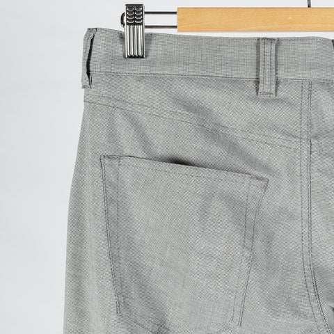 Alberto TwoTone Light Grey Ceramica Pipe Trousers - Viscose, Stretch, Slim Fit - View 8