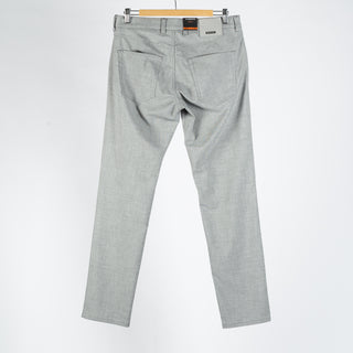 Alberto TwoTone Light Grey Ceramica Pipe Trousers 7