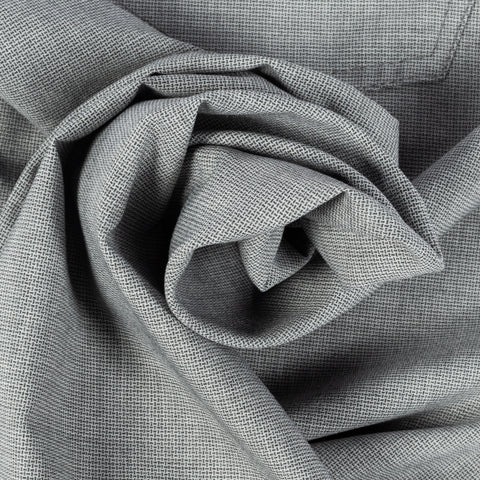 Alberto TwoTone Light Grey Ceramica Pipe Trousers - Viscose, Stretch, Slim Fit - Alternate View