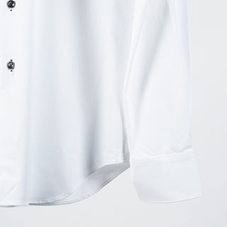 Xacus SS24 White Active Dress Shirt w/ Black Buttons 4