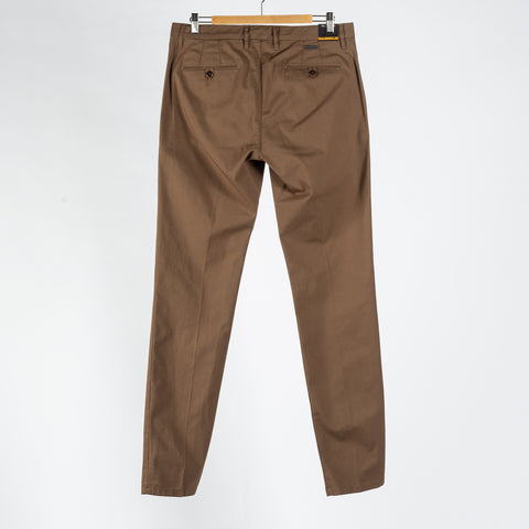 Alberto Brown Business Cotton Rob Trousers - Cotton, Stretch, Slim Fit - View 6