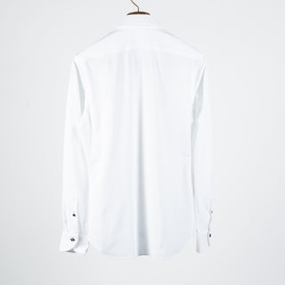 Xacus SS24 White Active Dress Shirt w/ Black Buttons 5