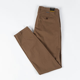 Alberto Brown Business Cotton Rob Trousers - Cotton, Stretch, Slim Fit - View 10