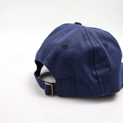 Dehen 1920 Unstructured Baseball Hat Regal Blue Dry Waxed Canvas - Cotton, Canvas - Detail View