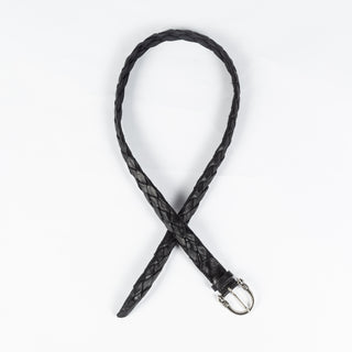 Anderson's Black Hand-Braided Leather Belt - Denim, Leather, Made In Italy - Alternate View