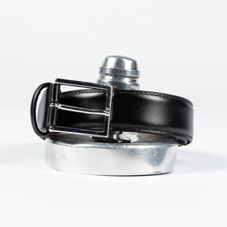 Anderson's Classic Black Leather Belt w/ Silver Buckle 1