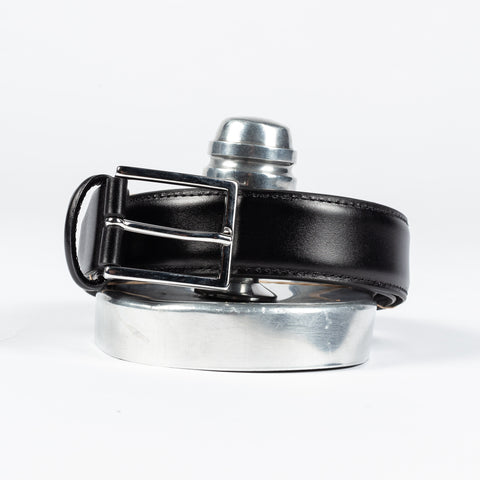 Anderson's Classic Black Leather Belt w/ Silver Buckle 1