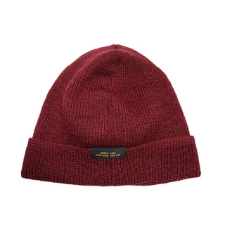 Dehen 1920 Dehen Burgundy Wool Knit Watch Cap - Black, Wool