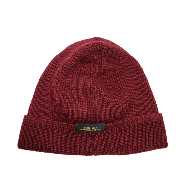 Dehen Burgundy Wool Knit Watch Cap