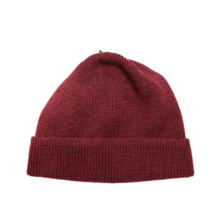 Dehen 1920 Dehen Burgundy Wool Knit Watch Cap - Black, Wool - Detail View